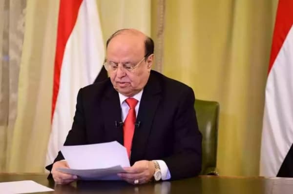 الرئيس اليمني يقول ان فرص السلام مع الحوثيين تتبدد يوما بعد يوم