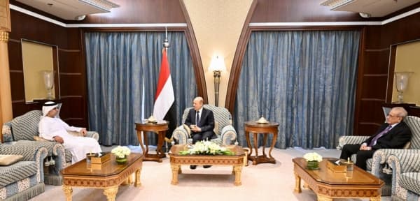 السفير الاماراتي يبلغ الرئيس العليمي استجابة بلاده لطلب تسهيل استخدام الوديعة المعلنة للبنك المركزي اليمني