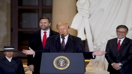 ترامب في خطاب التنصيب.. انتهى عهد التراجع الأميركي